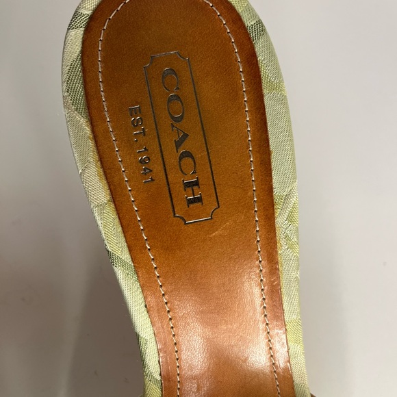 Coach Women's Sandals in Green with Red Ladybug Accents. Ciara II size 9B. - Picture 2 of 16